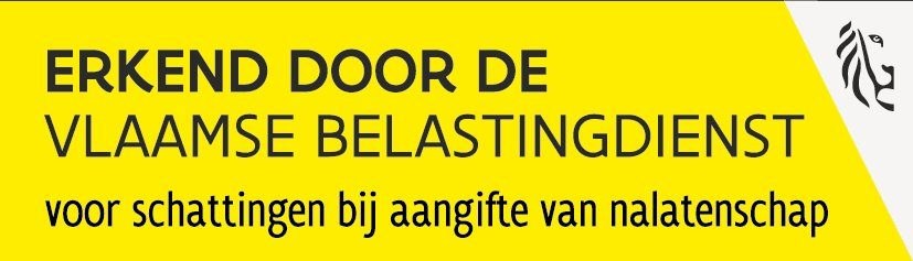 Erkend door de Vlaamse Belastingdienst voor schattingen bij aangifte van nalatenschap